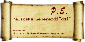 Palicska Seherezádé névjegykártya